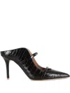 Malone Souliers 85mm Maureen Crocodile-effect Pointed-toe Mules