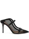 Malone Souliers Mesh Maureen Heeled Mules 85 In Black