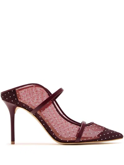 Malone Souliers 85mm Maureen Mules In Red