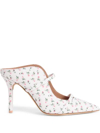 Malone Souliers 85mm Maureen Mules In White