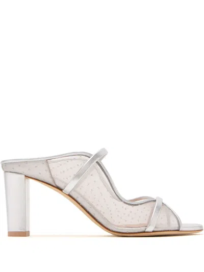 Malone Souliers 85mm Noah Mules In Silver