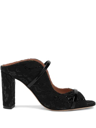 Malone Souliers 85mm Norah Lace-fabric Heeled Sandals In Black