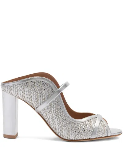 Malone Souliers 85mm Norah Sandals In Silver