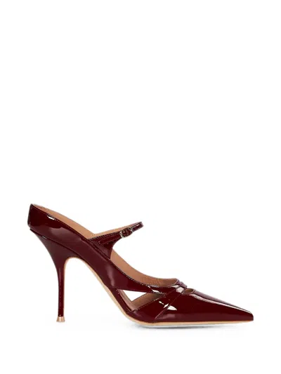 Malone Souliers 90 Patty Patent Leather Pumps In Burgundy