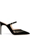 Malone Souliers 90mm Bardot Mules In Black