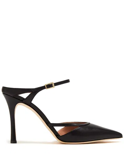 Malone Souliers 90mm Yola Leather Mules In Black