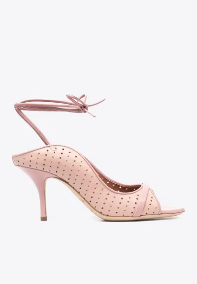 Malone Souliers Alba 70 Perforated Leather Sandals In Pink