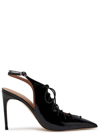 Malone Souliers Alia 90 Patent Leather Slingback Pumps