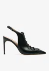 Malone Souliers Alia 90 Slingback Pumps In Calf Leather In Black