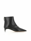 Malone Souliers Franca Leather Chain Ankle Booties In Black