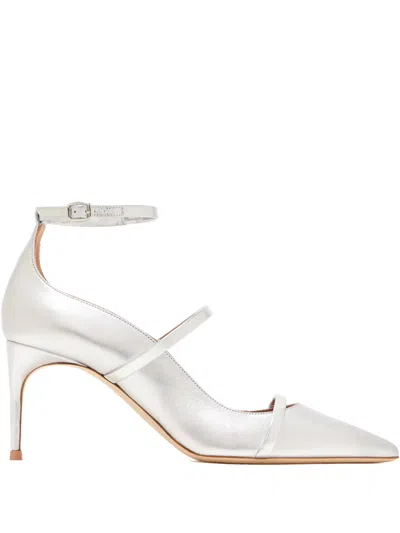 Malone Souliers Ankle Strap Pumps In Silver