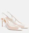 Malone Souliers Aubrey 70 Mesh Slingback Pumps In White