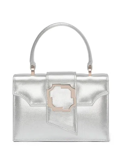 Malone Souliers Audrey Leather Mini Bag In Silver
