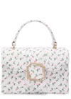 Malone Souliers Audrey Mini Canvas Top Handle Bag In White