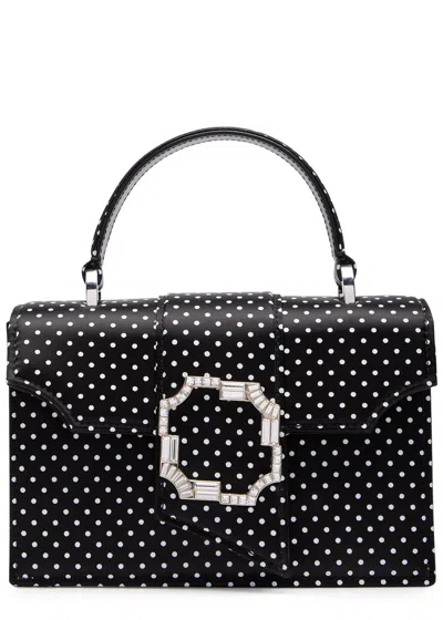 Malone Souliers Audrey Mini Satin Top Handle Bag In Black