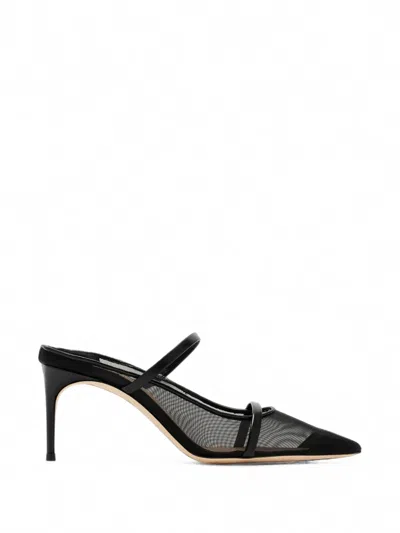 Malone Souliers Aurora Mesh Pointed-toe Heeled Mules In Animal Print