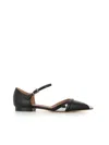 Malone Souliers Ulla 10 Leather Mary Jane Flats In Black/silver