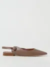 Malone Souliers Buttoned Pointed Toe Ballet Flats In Beige