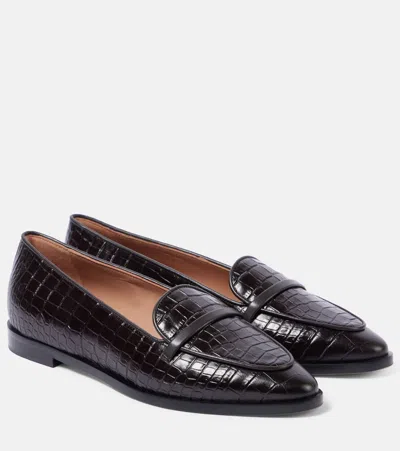 Malone Souliers Barry Embossed Leather Loafers In Embossed Croc