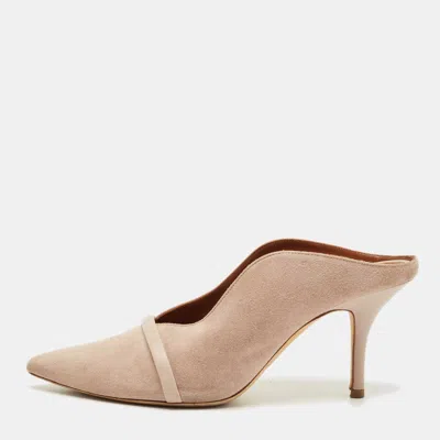 Malone Souliers Beige Leather And Suede Bobbi Mules In Neutral