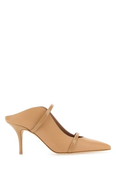Malone Souliers Beige Leather Maureen 70 Pumps In Brown