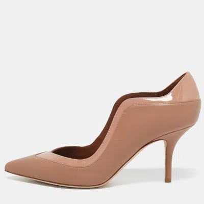 Pre-owned Malone Souliers Beige Leather Penelope Pointed Toe Pumps Size 39