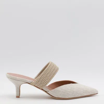 MALONE SOULIERS BEIGE LEATHER PUMPS