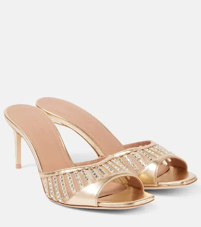 Malone Souliers Pantoletten Bellatrix 70 Aus Metallic-leder In Gold