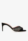 Malone Souliers Bellatrix 70 Suede Mules In Black