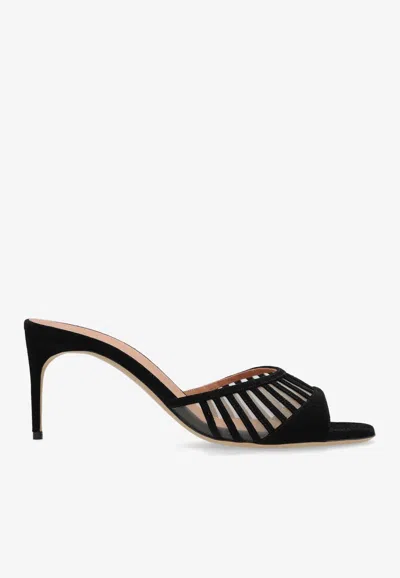 Malone Souliers Bellatrix 70 Suede Mules In Black