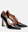 Malone Souliers 90mm Patent Leather Cross-strap Pumps In Black