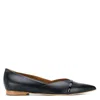 Malone Souliers Black Leather Colette Pointed-toe Flats In Black