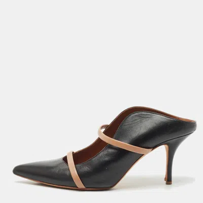 Pre-owned Malone Souliers Black Leather Maureen Heel Mules Size 41