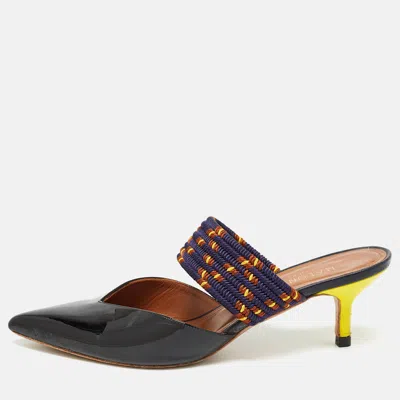 Pre-owned Malone Souliers Black Patent Maisie Sandals Size 37.5