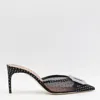 Malone Souliers Tulle Polka Dot Mona Mules 70 In Black Polka