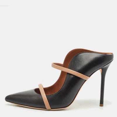 Pre-owned Malone Souliers Black/beige Leather Maureen Pumps Size 38