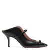 Malone Souliers Blanca 70mm Leather Mules In Black