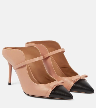 Malone Souliers Blanca Leather Mules In Schwarz