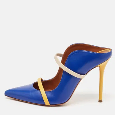 Pre-owned Malone Souliers Blue Leather Maureen Sandals Size 38