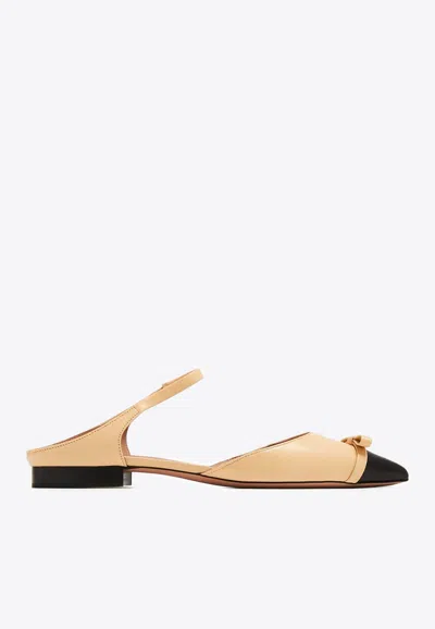 Malone Souliers Blythe Leather Mules In Beige