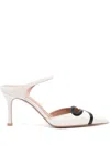 Malone Souliers Pointed Toe Stiletto Mules In White