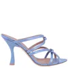 Malone Souliers Bowrama 90 Satin Sandals In Blue