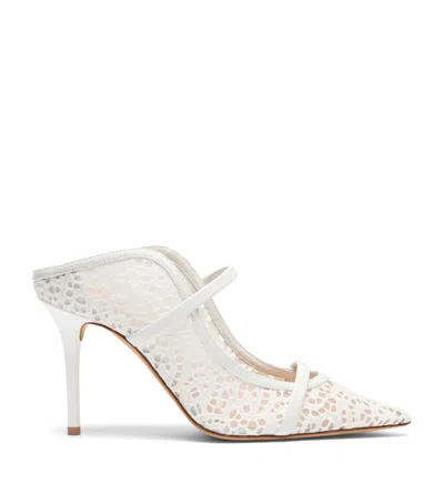 Malone Souliers Broderie And Mesh Maureen Heeled Mules 85 In Multi