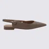 Malone Souliers Buttoned Pointed Toe Ballet Flats In Beige