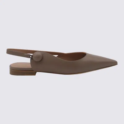 Malone Souliers Brown Leather Flats In Beige