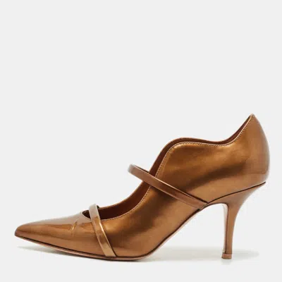 Pre-owned Malone Souliers Brown Patent Leather Maureen Pumps Size 36