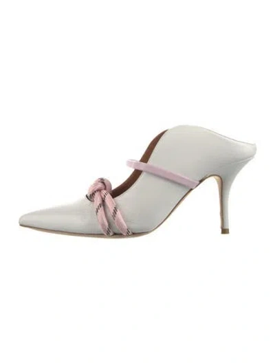 Pre-owned Malone Souliers By Ray Luwolt Leather Mules In White