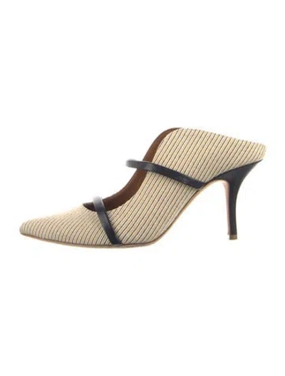 Pre-owned Malone Souliers By Ray Luwolt Striped Mules In Blue