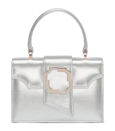 Malone Souliers By Roy Luwalt Malone Souliers Mini Leather Audrey Top-handle Bag In Metallic