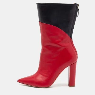 Malone Souliers By Roy Luwolt Red/blue Leather And Pvc Blaire Mid Calf Boots